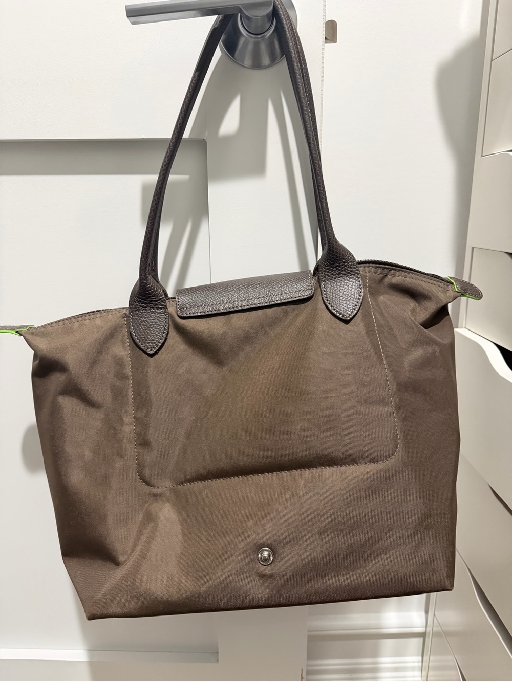 Brown Women's Longchamp Tote Bag with Top Handles - Picture 3 of 4